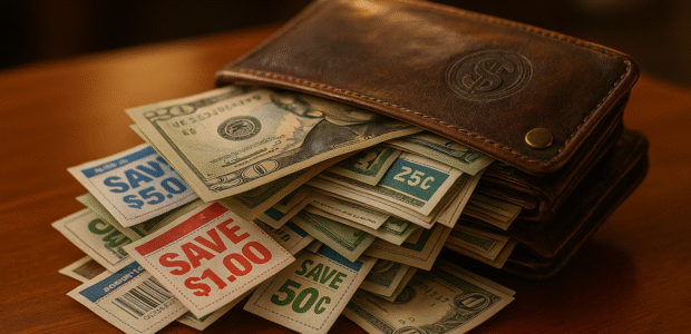 How Can I Save Money with Coupons Every Week: Secrets to Savings with Coupons and More 1 629 38623 14 1 PEK1Q lavish wallet with coupons cash