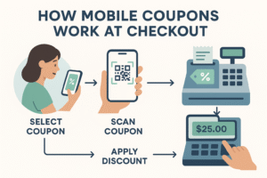 How Do I Use Coupons on My Phone at Checkout: Easy Ways to Save 3 629 38804 6 1 1KDM5 mobile coupons checkout infographic