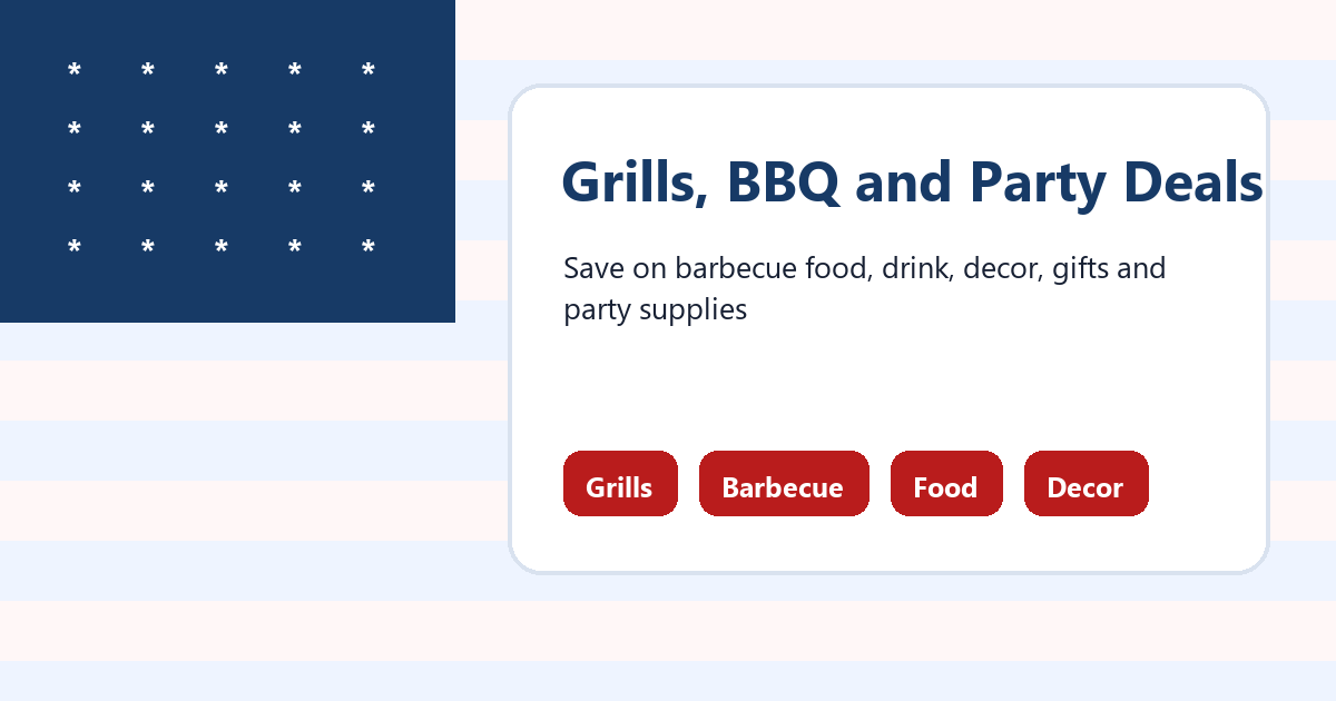 4th of July grills barbecue food and party deals