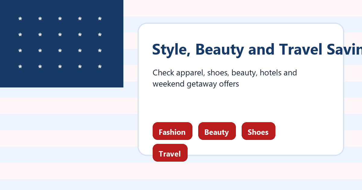 4th of July fashion beauty shoe and travel deals